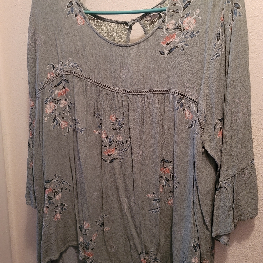 Green western blouse